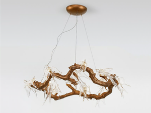 VOA HOOP SMALL - LED handmade bronze pendant lamp - Ceiling lamp by Serip