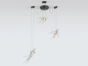 VOA MOBILE - LED handmade bronze pendant lamp - Ceiling lamp by Serip