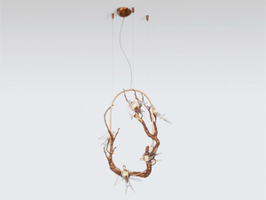VOA UTOPIA LARGE - LED handmade bronze pendant lamp - Ceiling lamp by Serip