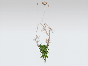 VOA UTOPIA LARGE & NEST - LED handmade bronze pendant lamp - Ceiling lamp by Serip