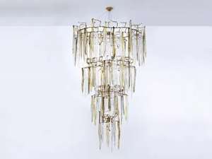 WATERFALL CASCADE QUAD - Handmade bronze pendant lamp - Ceiling lamp by Serip