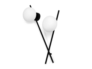 MIKADO 2 - Wall lamp in opal glass and metal - Wall lamp by Sforzin