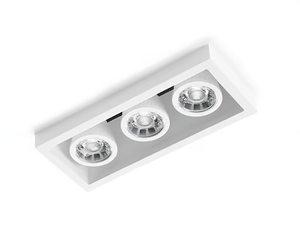 OLYMPIA - Semi-inset multiple rectangular plaster spotlight - Functional light by Sforzin