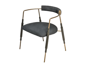 FRAME - Upholstered nabuk chair with armrests - Chair by Shake