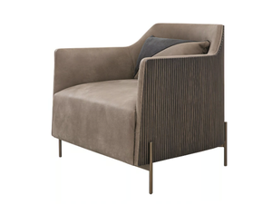 HEGE - Nabuk armchair with armrests - Armchair by Shake
