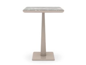 AMARETTO - Square glass and steel table - Table by Sicis