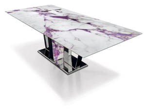 BOSTON - Rectangular glass dining table - Table by Sicis