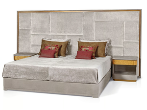 CASANOVA - Double bed with integrated nightstands with upholstered headboard - Bed frame by Sicis