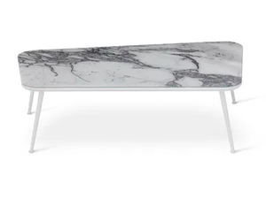 FILICUDI - Aluminum garden coffee table with Vetrite top - Side table by Sicis