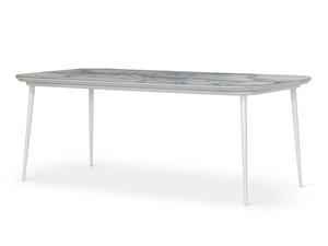 FILICUDI - Aluminum garden table with Vetrite top - Table by Sicis