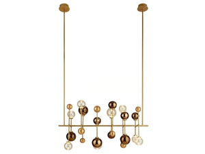 FLUXUS - Glass chandelier - Ceiling lamp by Sicis