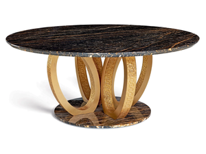 FLUXUS - Round marble table - Table by Sicis