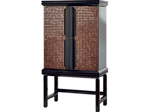 LEDOUX - Wood and glass bar cabinet with integrated lighting - Cabinet by Sicis