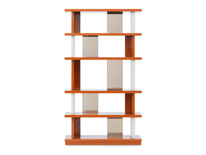 OSAKA - Open wooden and leather bookcase - Cabinet by Sicis