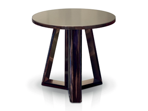 RAY - Round wood and glass coffee table - Coffee table by Sicis