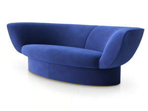 TULIPA - Curved velvet sofa - Sofa by Sicis