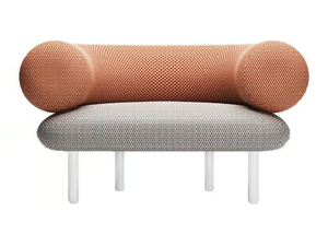 BIG ROLL - Fabric garden armchair with armrests - Armchair by Sifas