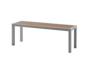 KALIFE - Aluminium and wood coffee table / garden bench - Bench by Sifas