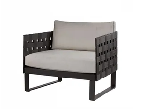 KOMFY BLACK - Garden armchair with armrests - Armchair by Sifas