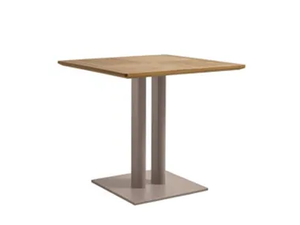 OSKAR - Square aluminium and wood garden table - Table by Sifas