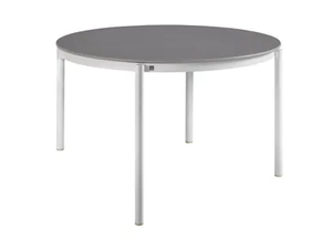 OUTLINE - Round glass and aluminium garden table - Table by Sifas