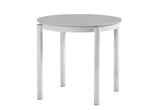 OUTLINE - Round glass and aluminium side table - Side table by Sifas