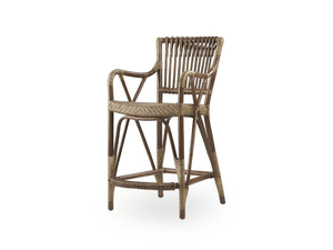 BLUES - High rattan stool with armrests - Stool by Sika Design