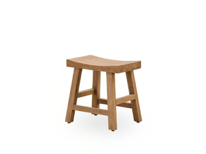 CHARLES - Low teak stool - Stool by Sika Design