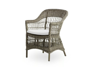 CHARLOT EXTERIOR - Aluminium and ArtFibre garden chair with armrests - Chair by Sika Design