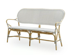 ISABELL - Rattan and ArtFibre® bench with back - Bench by Sika Design