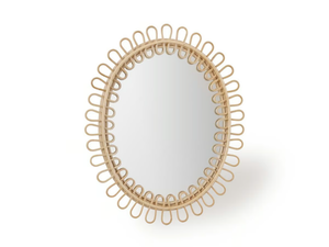 LUELLA - Oval framed rattan mirror - Accessories by Sika Design
