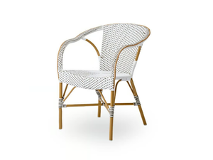 MADELEINE - Aluminium and ArtFibre garden chair with armrests - Chair by Sika Design