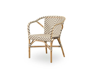 MADELEINE - Rattan and tFibre® chair with armrests - Chair by Sika Design