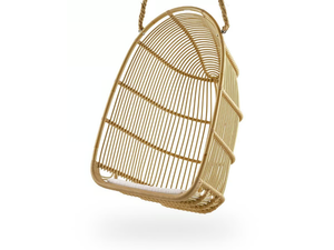 RENOIR EXTERIOR - Hanging garden chair in Alu-Rattan and ArtFibre - Chair by Sika Design