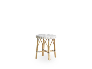 SIMONE - Low rattan and ArtFibre® stool - Stool by Sika Design