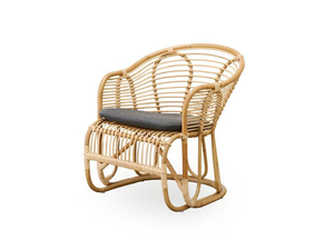 SWING - Rattan easy chair with integrated cushion - Accessories by Sika Design