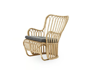 TULIP - Rattan easy chair with integrated cushion - Accessories by Sika Design