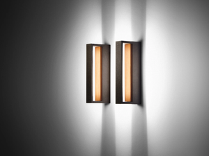 COOL WOOD - LED aluminium and wood Outdoor wall Lamp - Wall lamp by SIMES