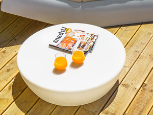 SUN - Low round polyethylene coffee table - Side table by SIT