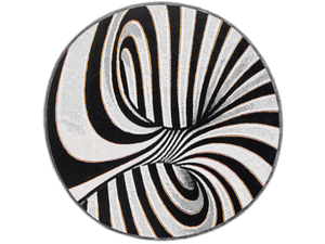GABRIELLE 1040K/Q13 - Round optical rug in viscose and polypropylene - Rug by SITAP Carpet Couture Italia