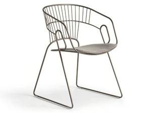 JAPAN - Sled base chair with integrated cushion - Accessories by SITIA