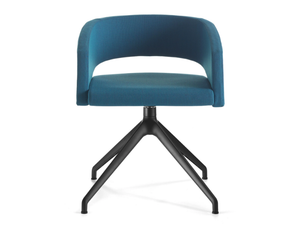 MAJOR - Swivel upholstered trestle-based chair - Chair by SITIA