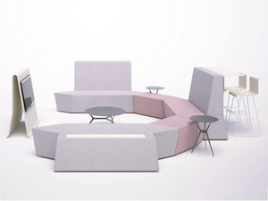ROCKS - Modular fabric bench seating - Bench by SITIA