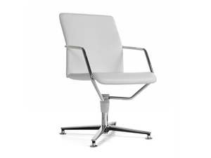 TEMPO - Leather office chair with 4-Spoke base - Office Chair by SITIA