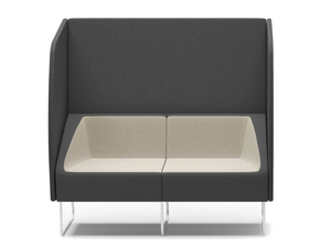 ITACA ACOUSTIC - 2 seater sled base high-back sofa - Sofa by SITLOSOPHY®