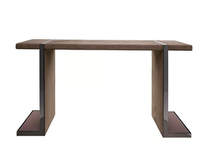VERTIGO - Rectangular leather console table - Console by Siwa Soft Style