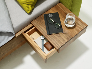 FLY - Wooden bedside table with drawers - Side table by Sixay furniture