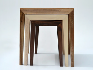 THEO TABLE - Low stackable square solid wood coffee table - Coffee table by Sixay furniture