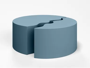 DUAL - Modular round coated foam pouf - Pouf by SIXINCH