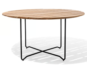 GRINDA - Steel and wood garden table - Table by Skargaarden